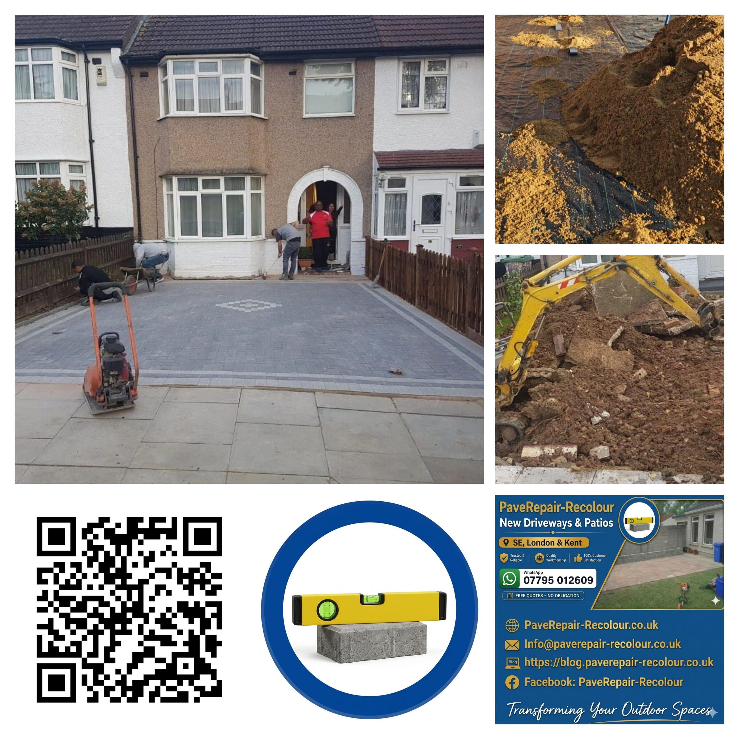 Driveways & Patios Block Paving Specialist Sidcup DA14 | PaveRepair-Recolour Specialist driveway installations and block paving repair by PaveRepair-Recolour, including professional cleaning and re-sanding for a like-new finish.