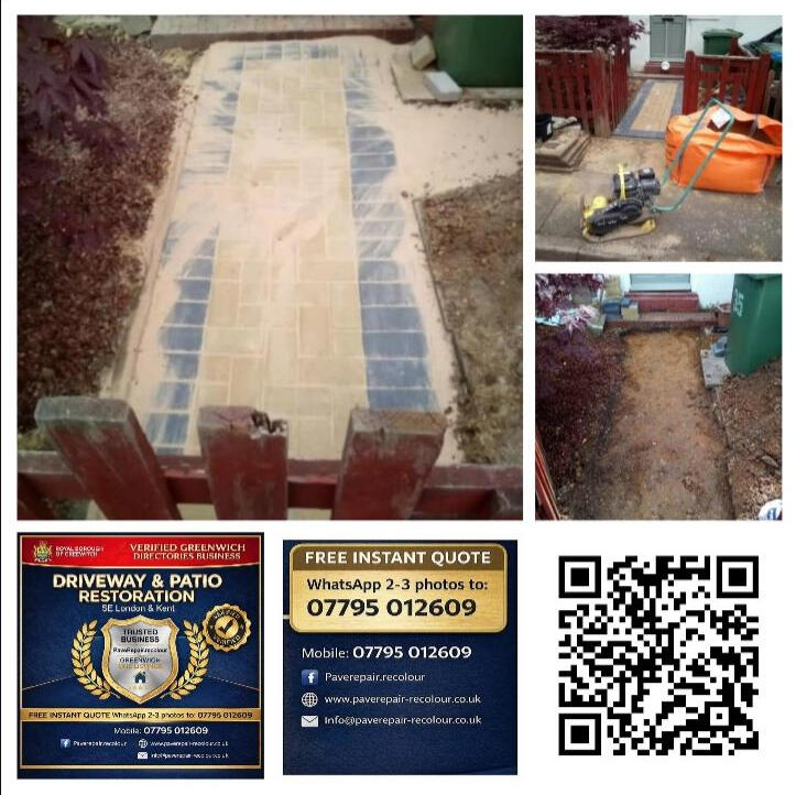 Professional Driveway Excavation and Groundworks Collage showing the professional excavation and preparation of a new driveway in Kent with specialist machinery and groundwork by PaveRepair-Recolour.